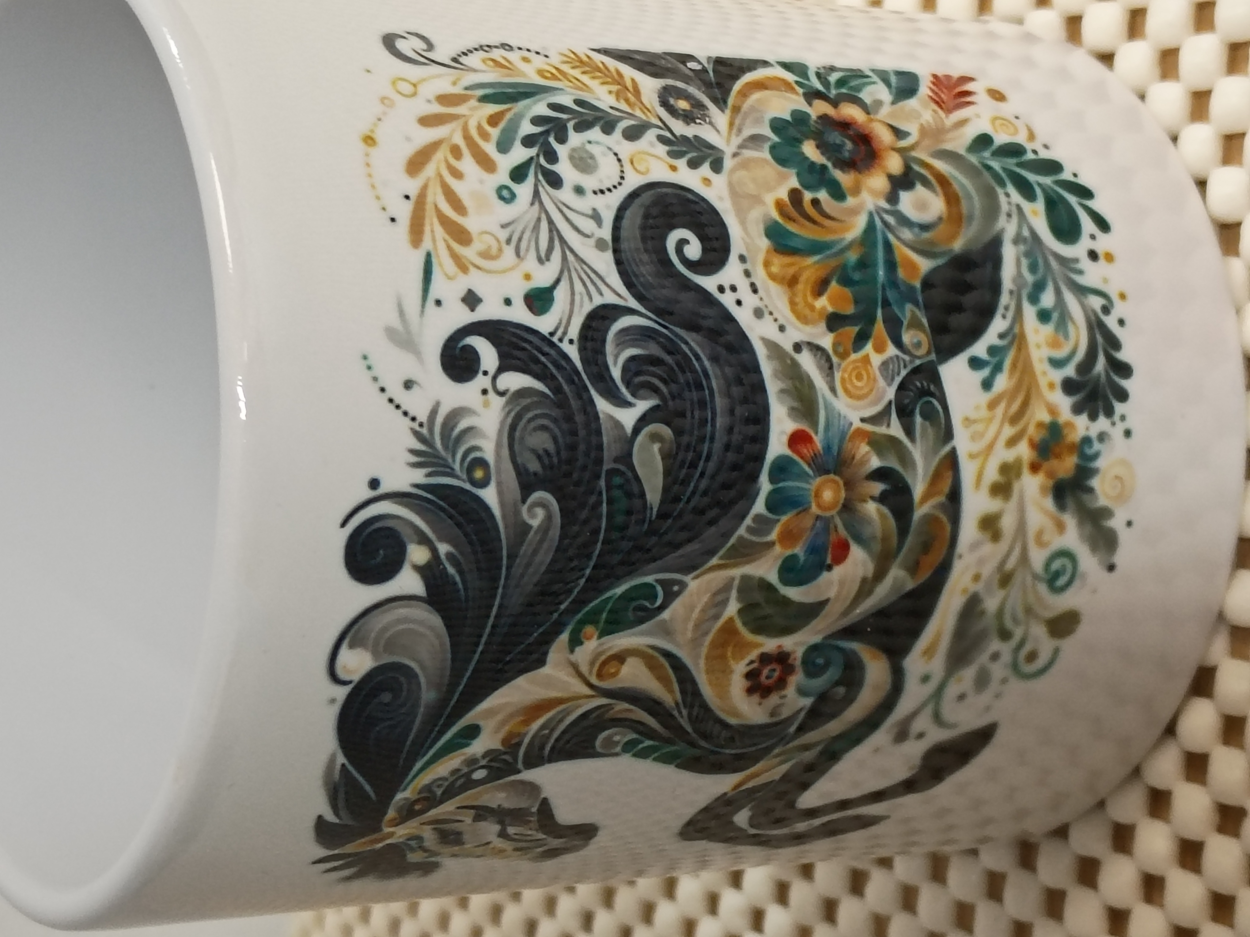 Floral Pattern Ceramic Mug