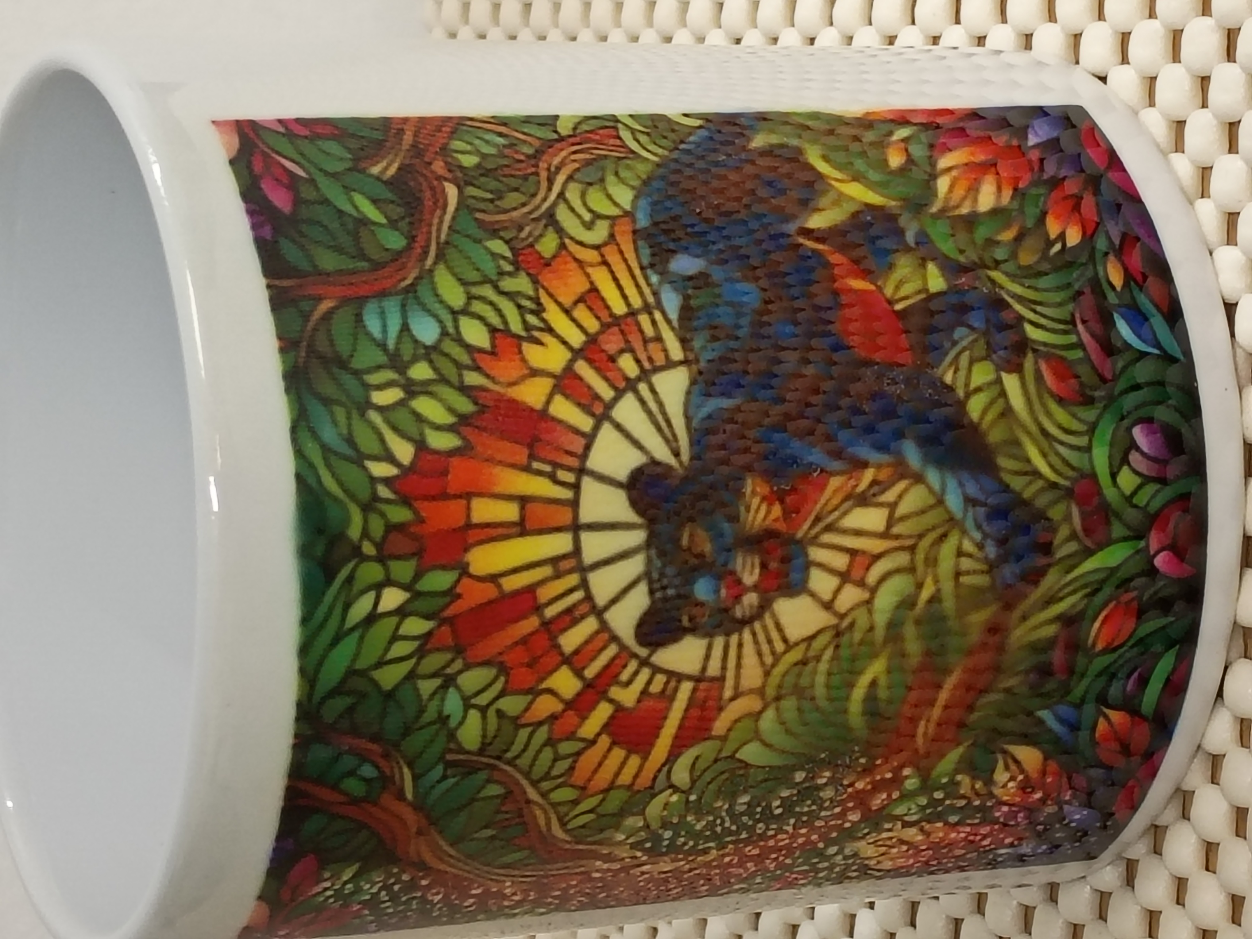 Stained Glass Panther Mug