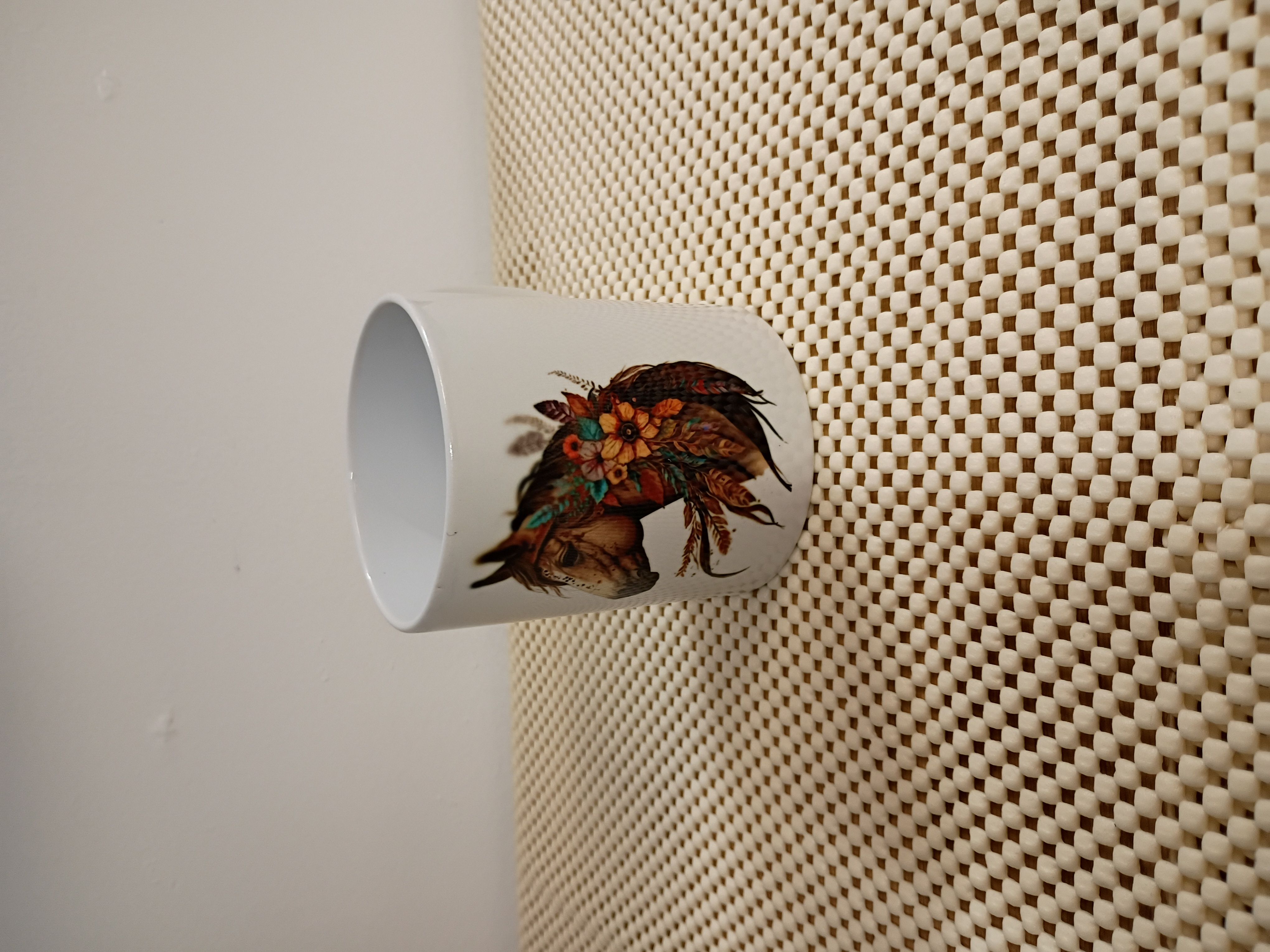 Floral Horse Ceramic Mug