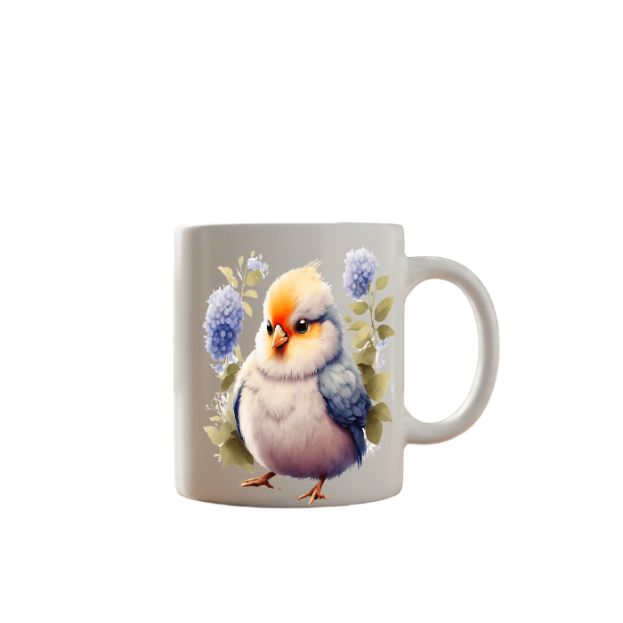 Cute Bird Floral Mug