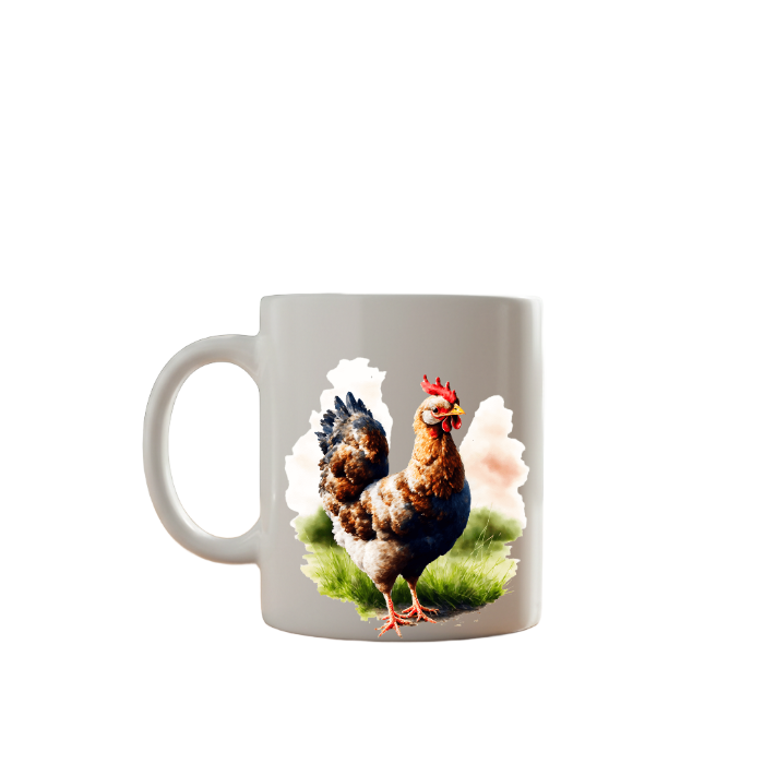 Chicken Art Ceramic Mug