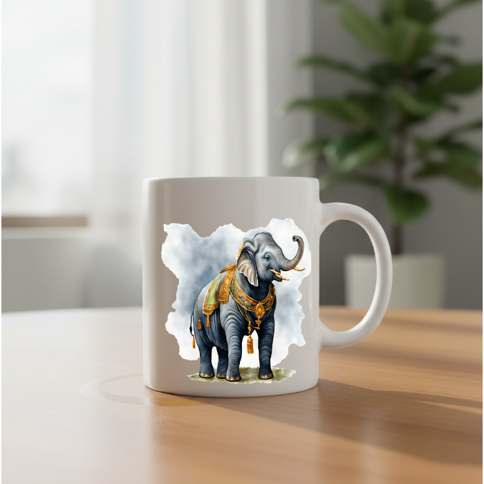 Elephant Art Ceramic Mug