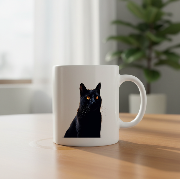 Black Cat Ceramic Mug