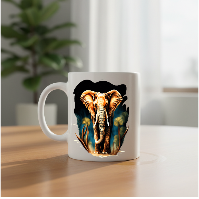 Elephant Art Ceramic Mug