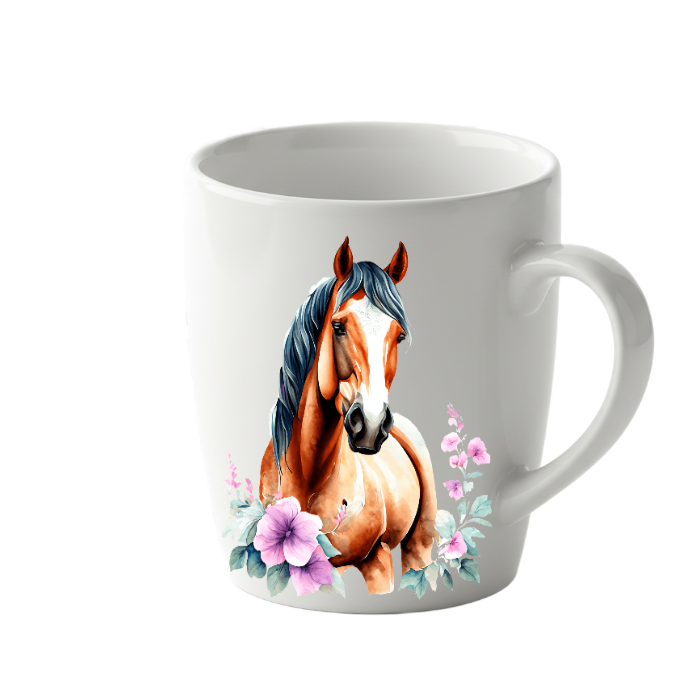 Horse Floral Mug