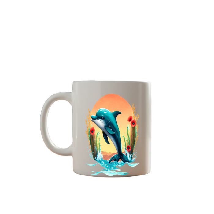 Dolphin Sunset Mug