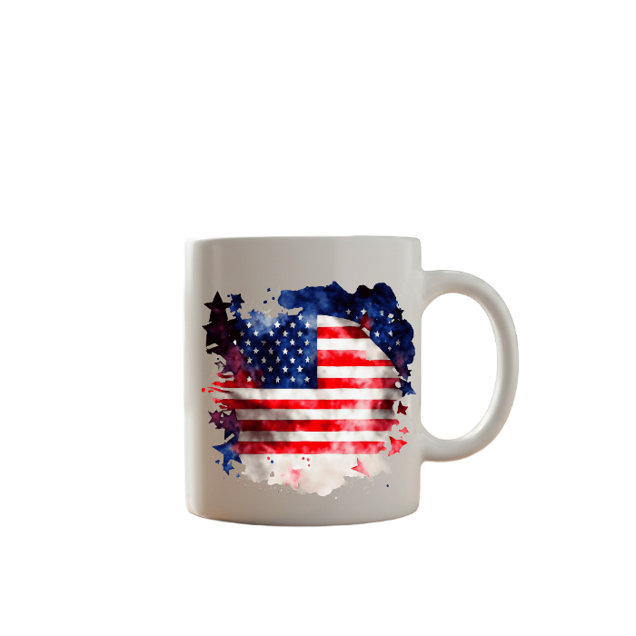 USA Flag Watercolor Mug