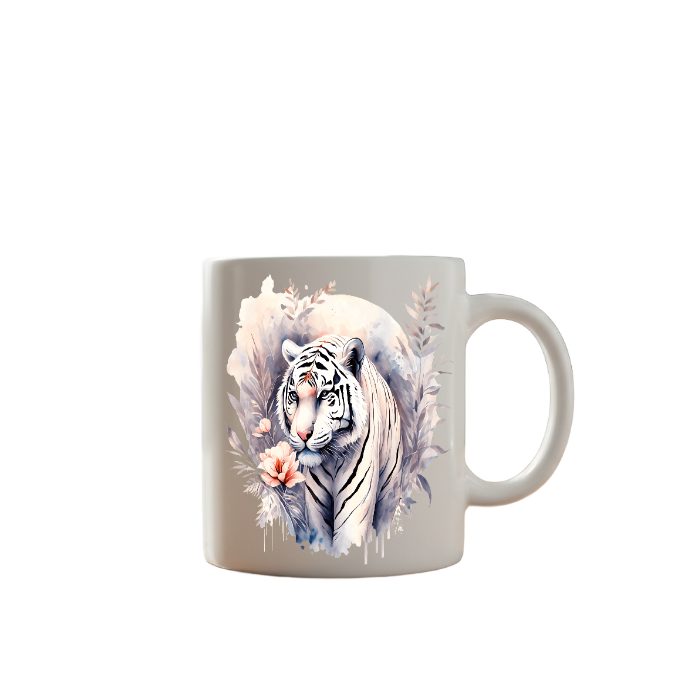 White Tiger Art Mug