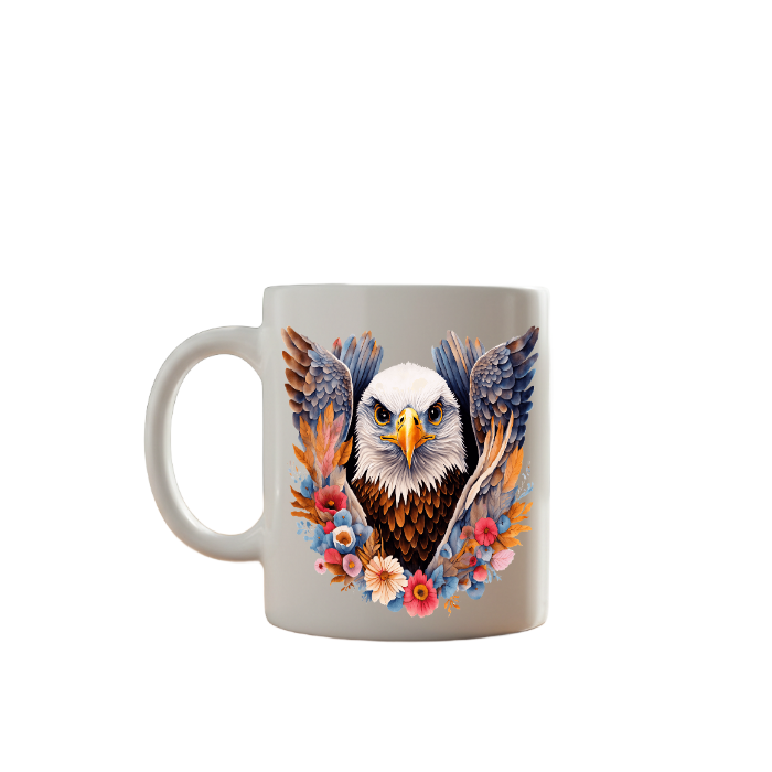 Bald Eagle Floral Mug