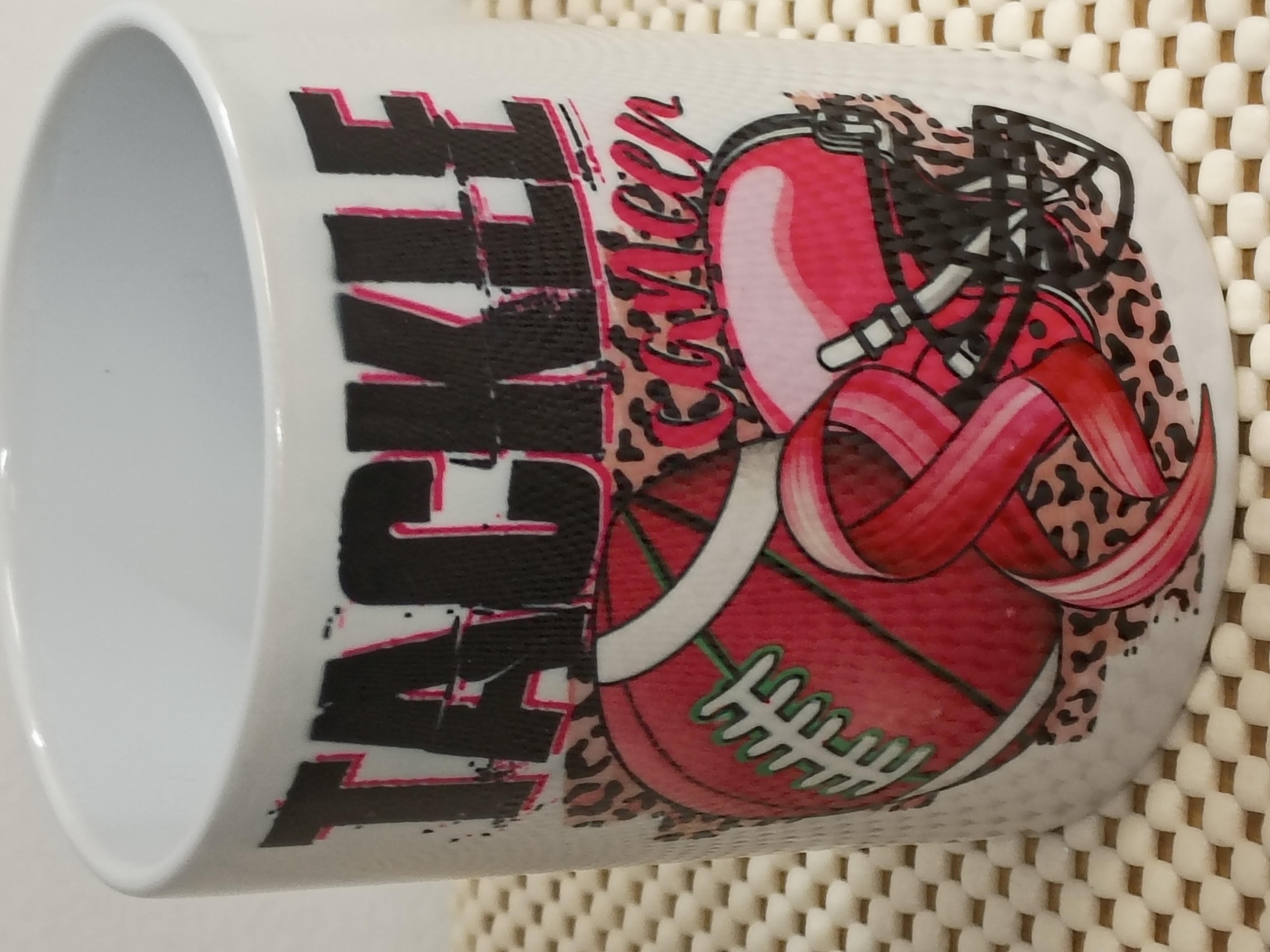 Tackle Cancer Football Mug