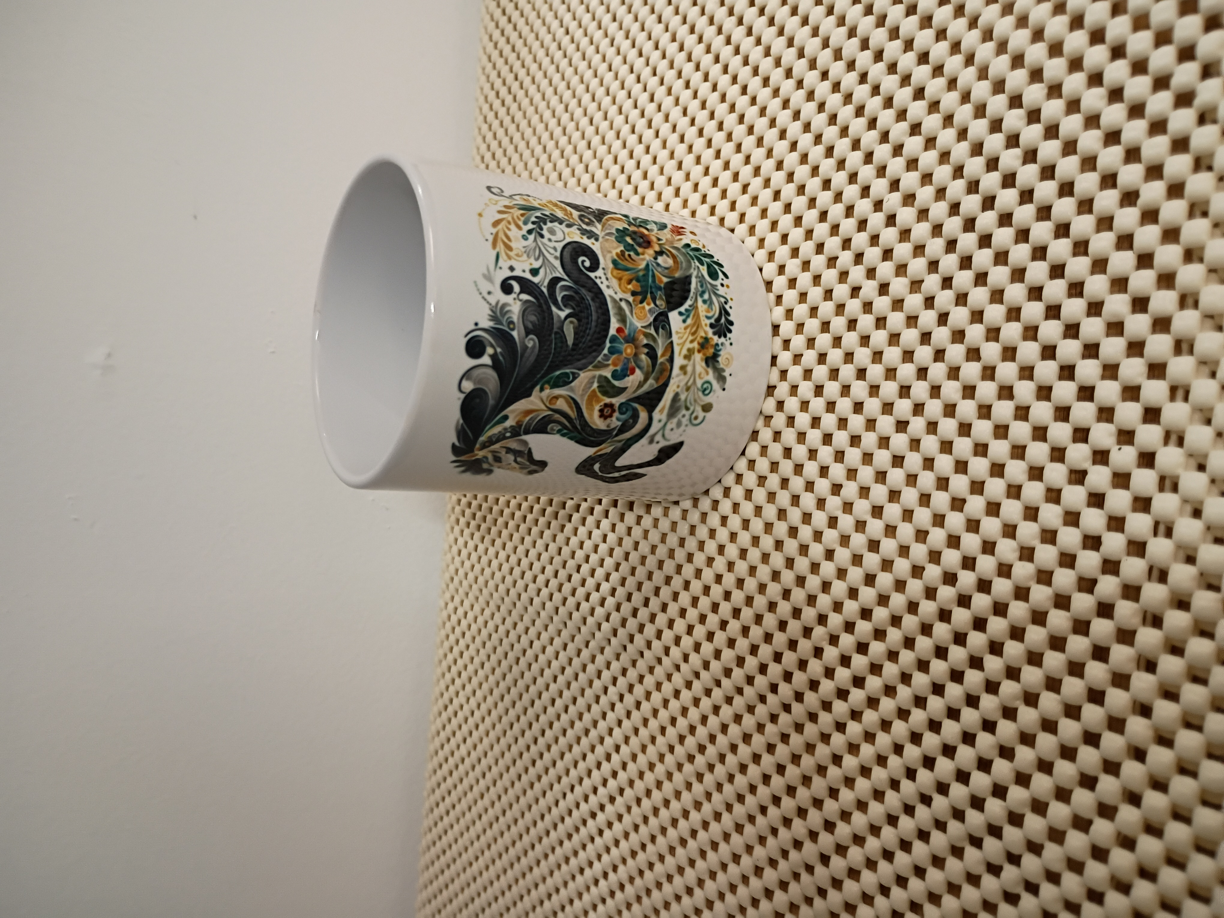 Floral Pattern Ceramic Mug