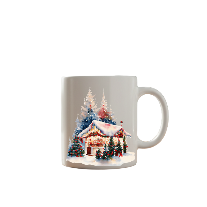 Christmas Cabin Mug