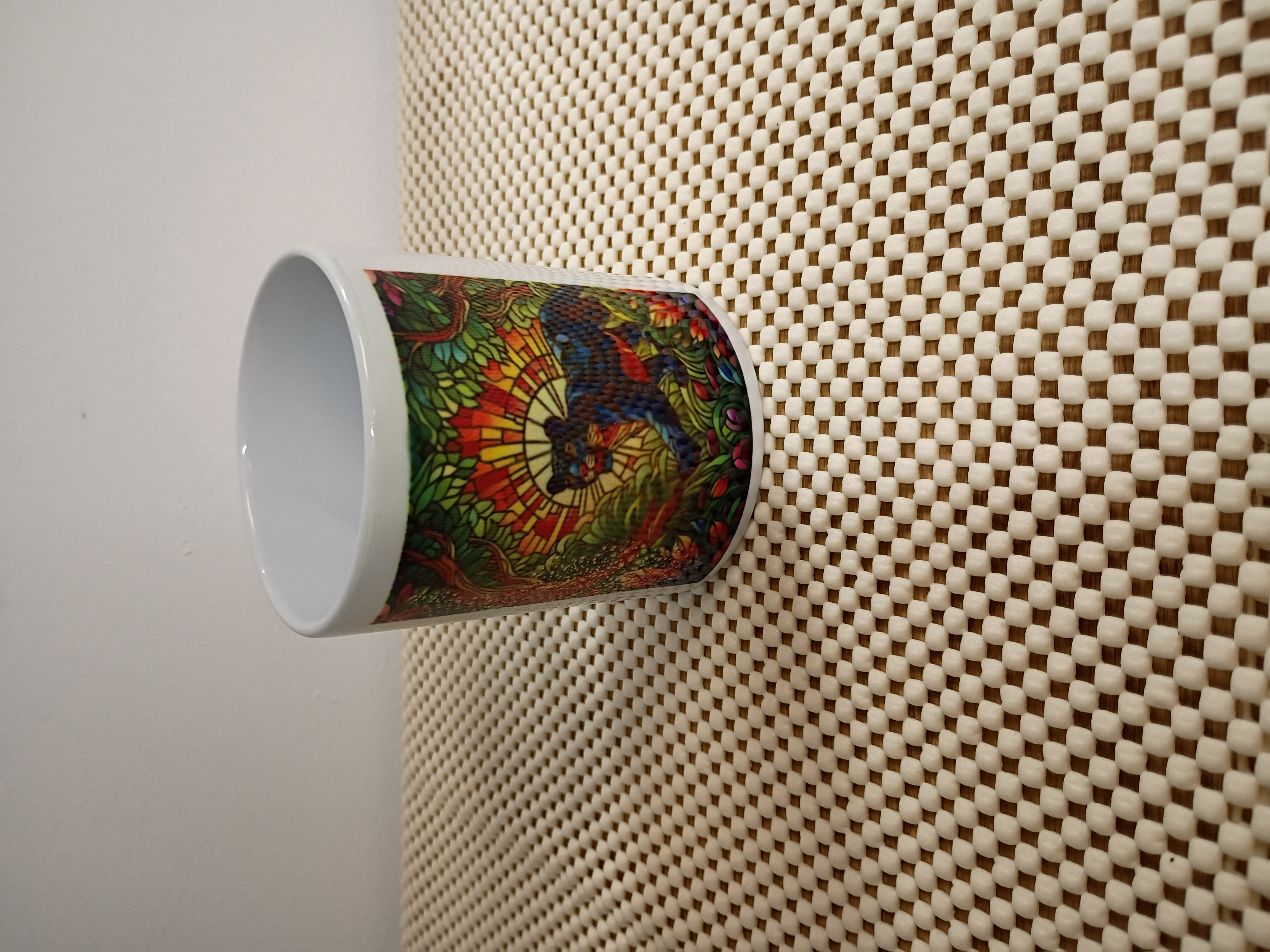 Stained Glass Panther Mug