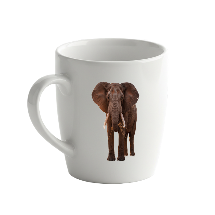 Elephant Print Ceramic Mug