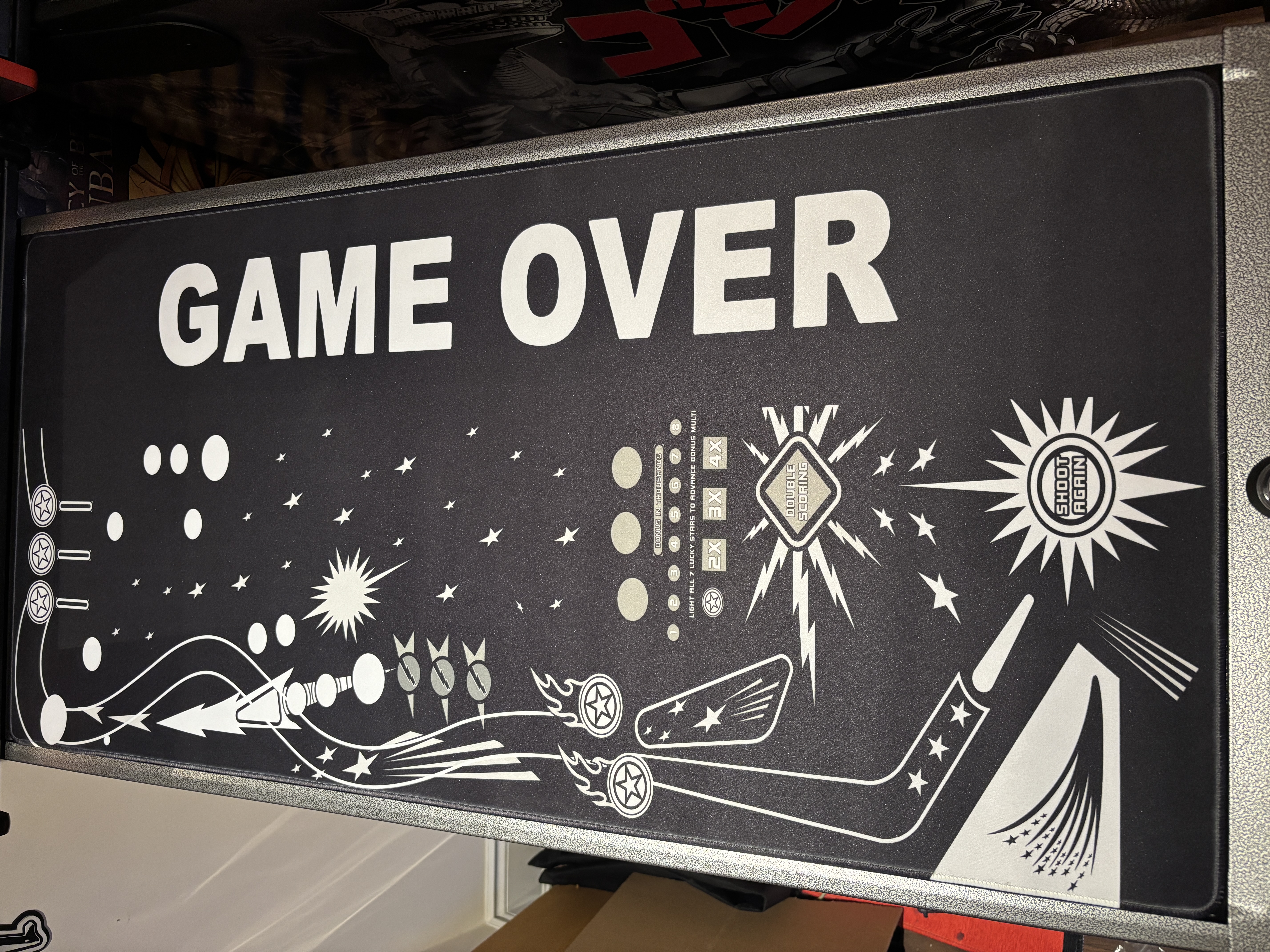 Game Over Black Glass Cover