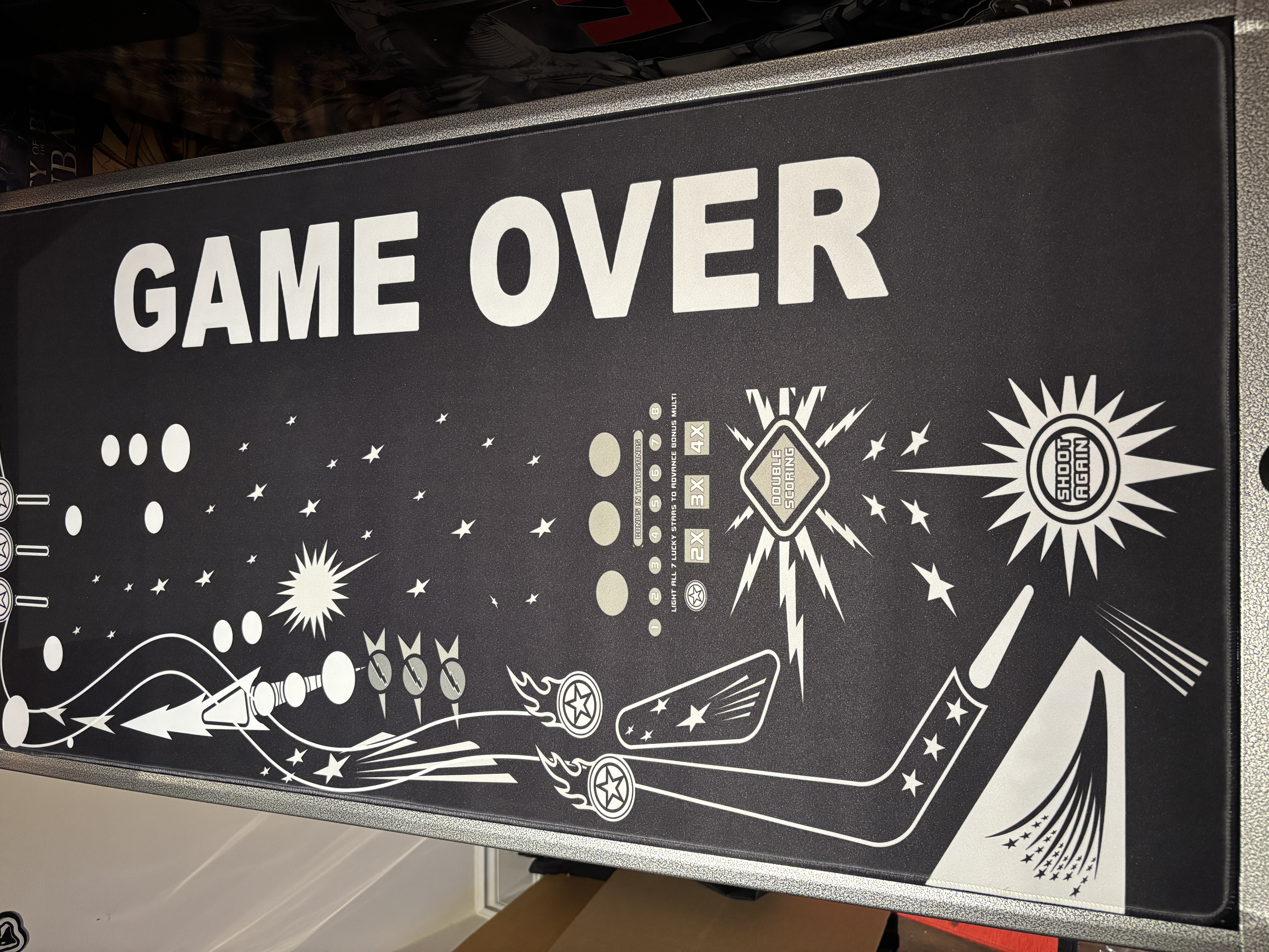 Game Over Black Glass Cover