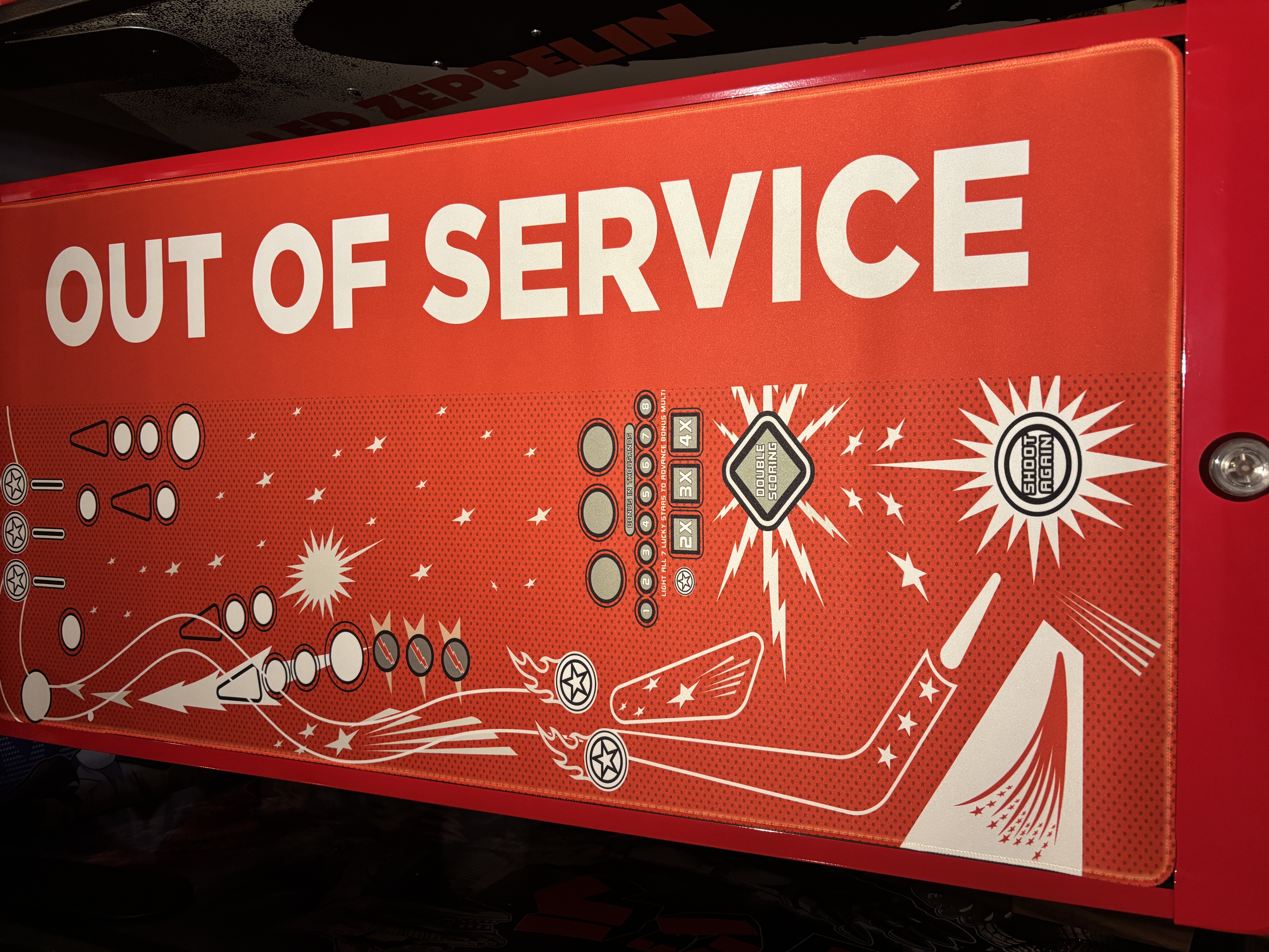 Out of Service Red Glass Cover