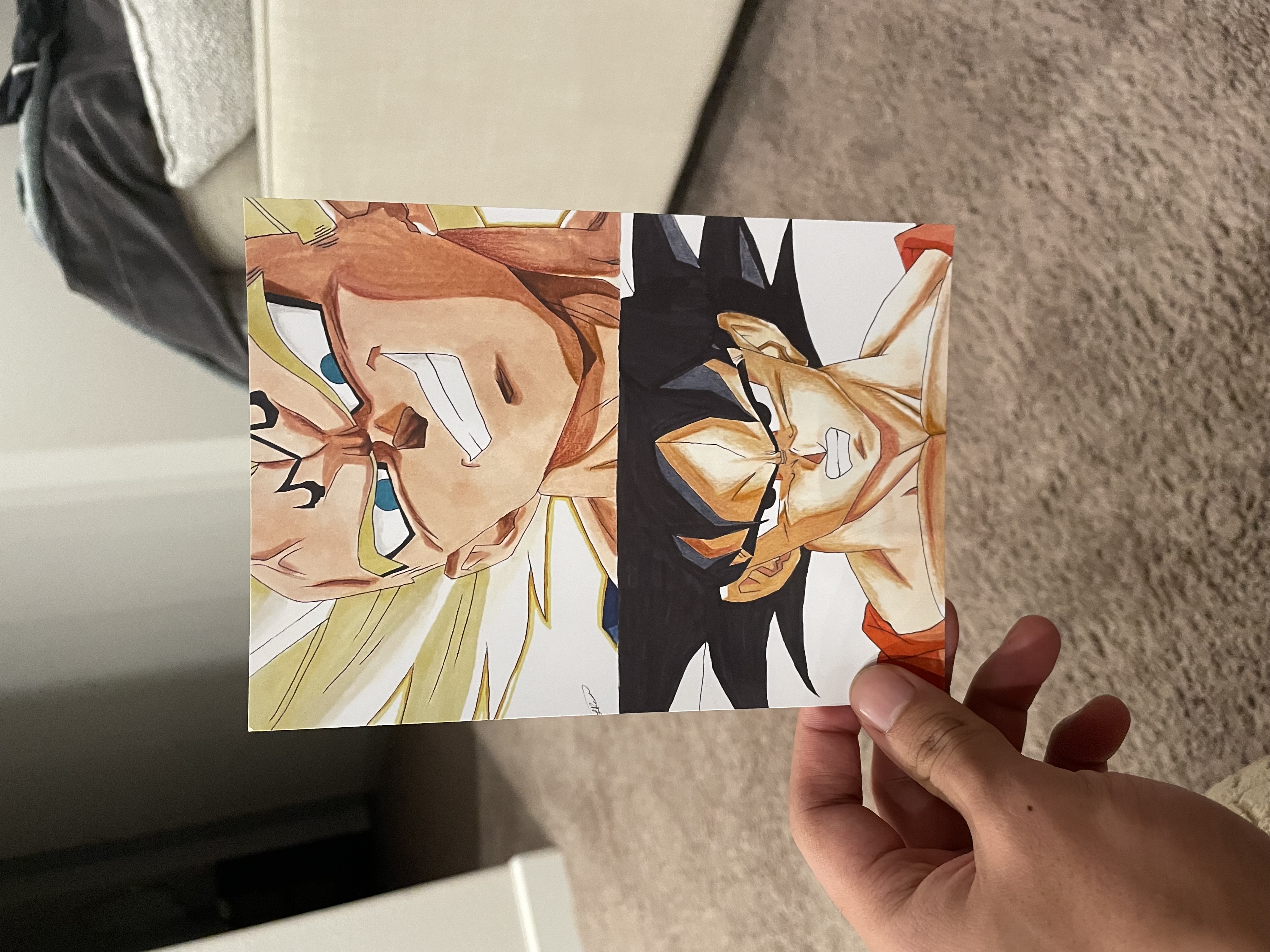 Vegeta (Majin) and Goku/Kakarot