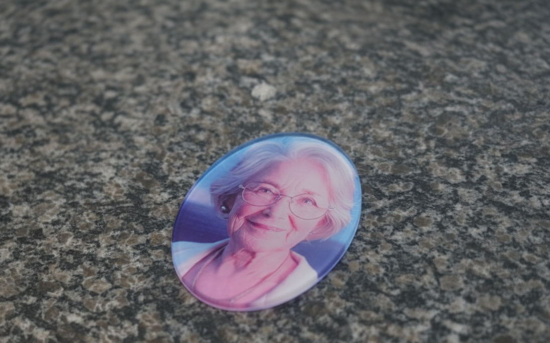 Foto em acrílico para lápides