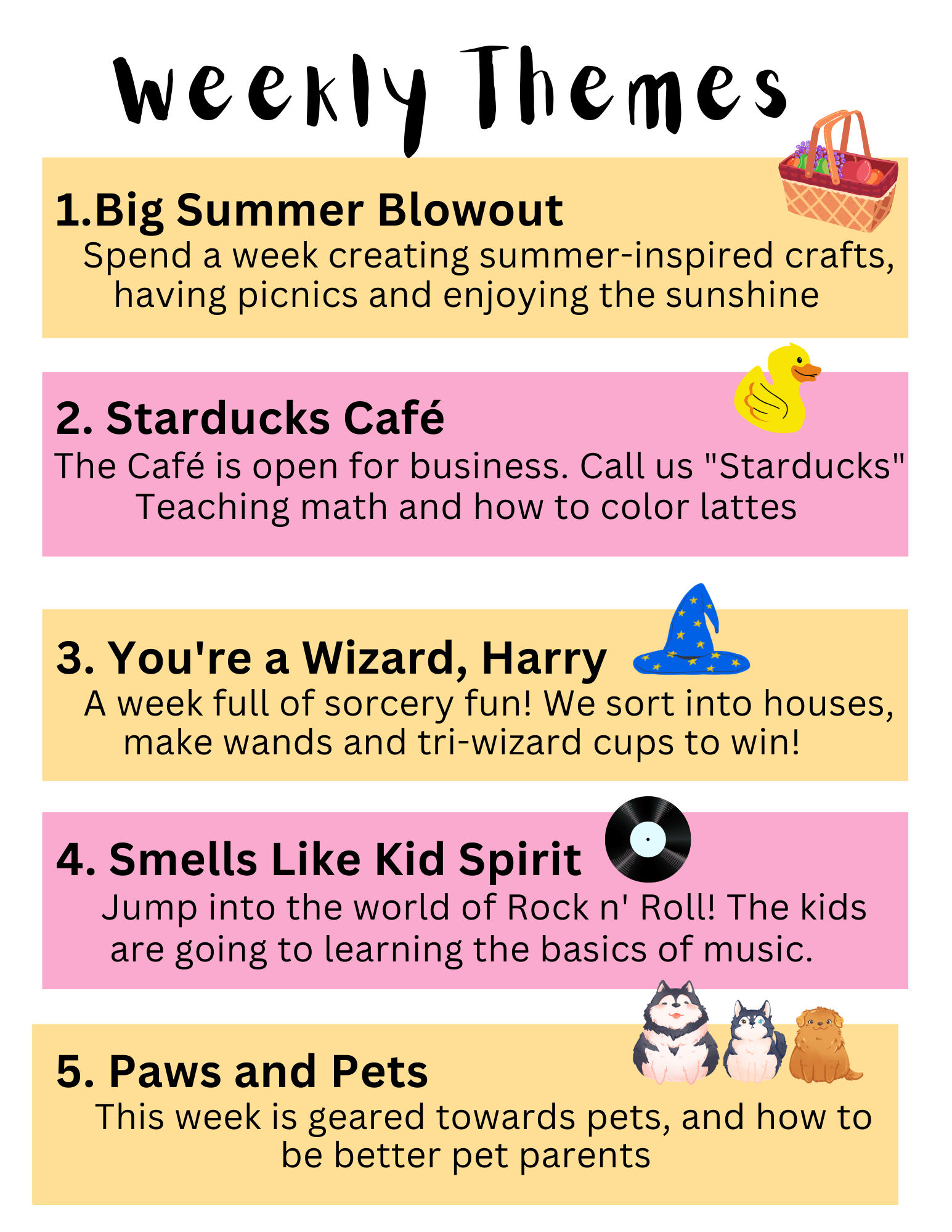 Summer Camp Lesson Plans