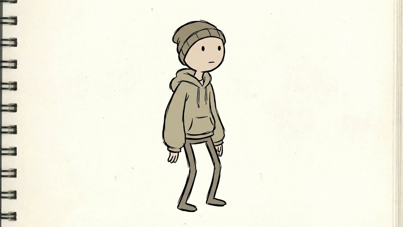 Casual Hoodie Character Art Print