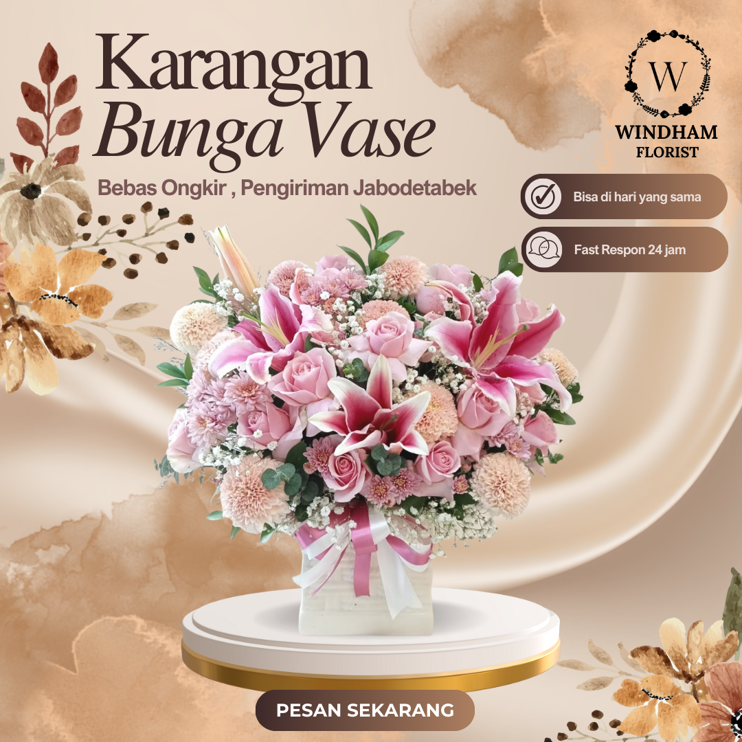 Karangan Bunga Vase