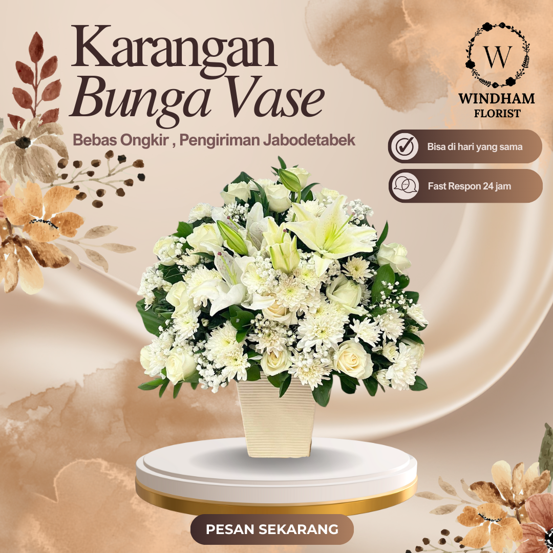 Karangan Bunga Vase