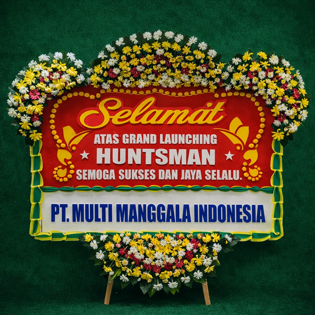 Karangan Bunga Papan Ukuran 1.2 x 2 Meter Jambul 4