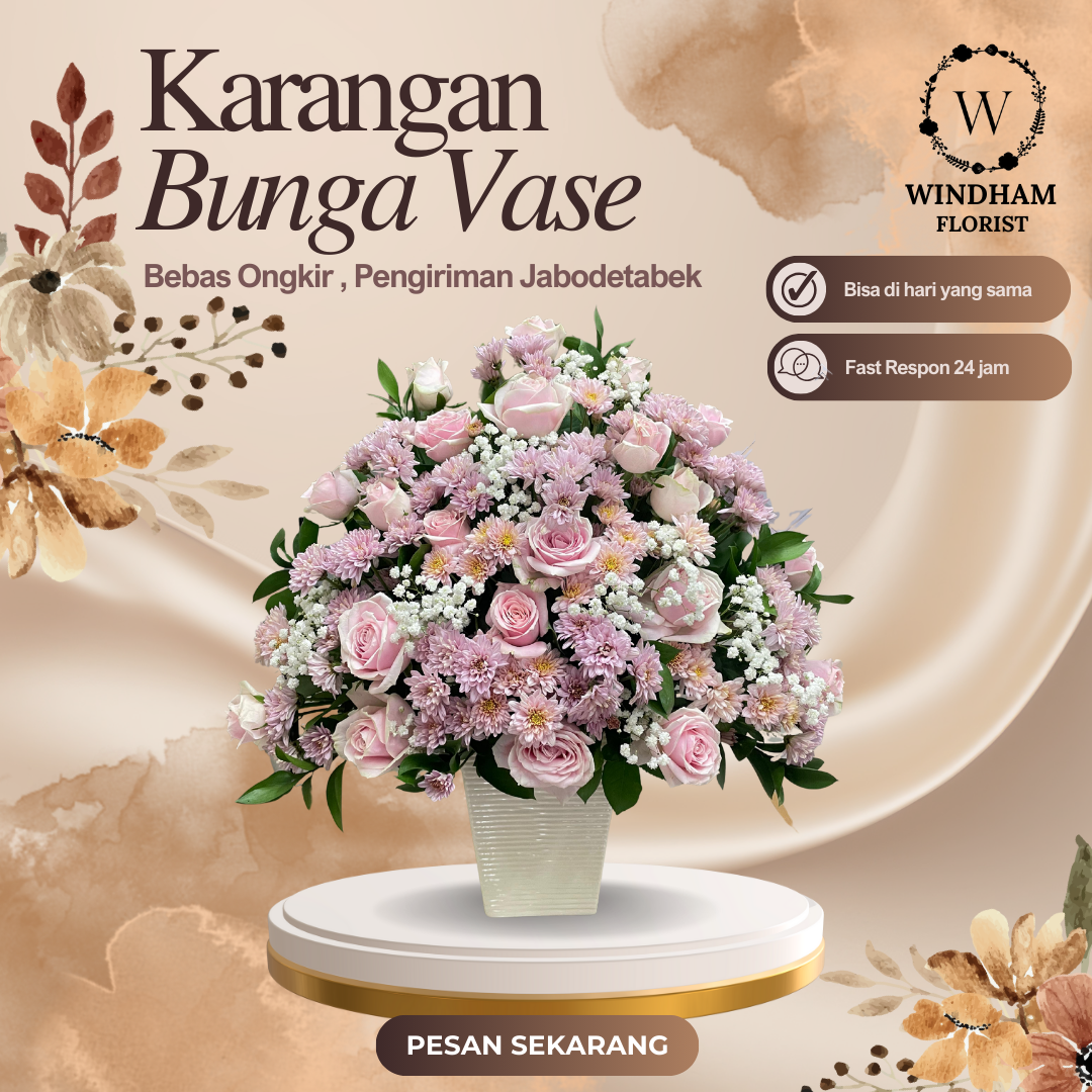 Karangan Bunga Vase