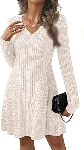 Ribbed Knit Sweater Dress