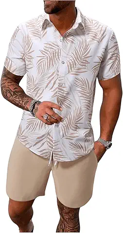 Men's Tropical Leaf Print Shirt