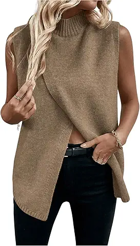 Sleeveless Knit Wrap Vest