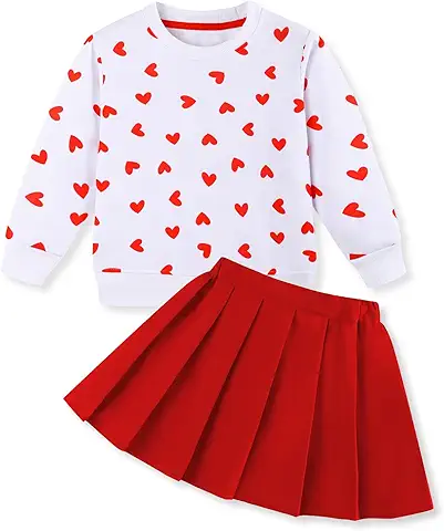 Heart Print Girls Outfit