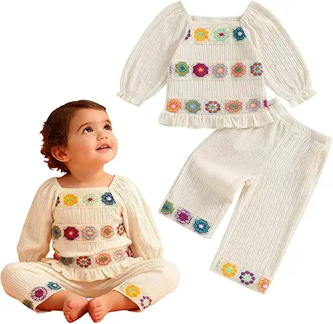 Boho Baby Embroidered Outfit