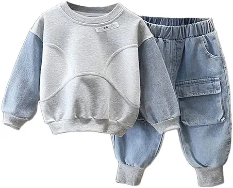 Kids Denim Sweatshirt Set