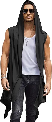 Men's Sleeveless Hooded Cape