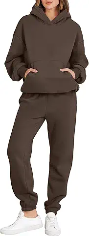 Women's Brown Hoodie Sweatpant Set