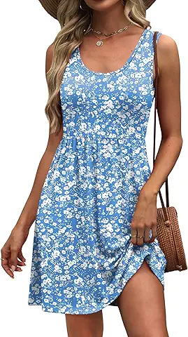 Blue Floral Summer Dress