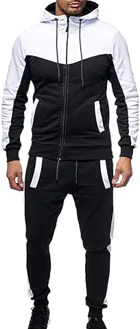 Men's Colorblock Hoodie Jogger Set