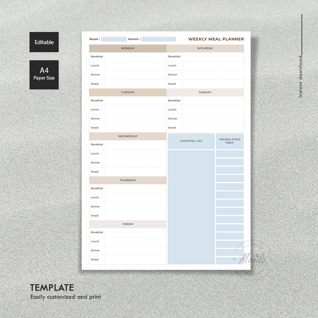 Minimal Meal Planner