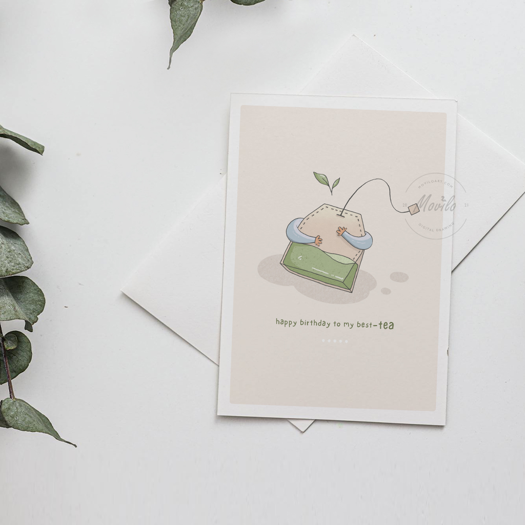 "Happy Birthday to My Best-Tea" Greeting Card