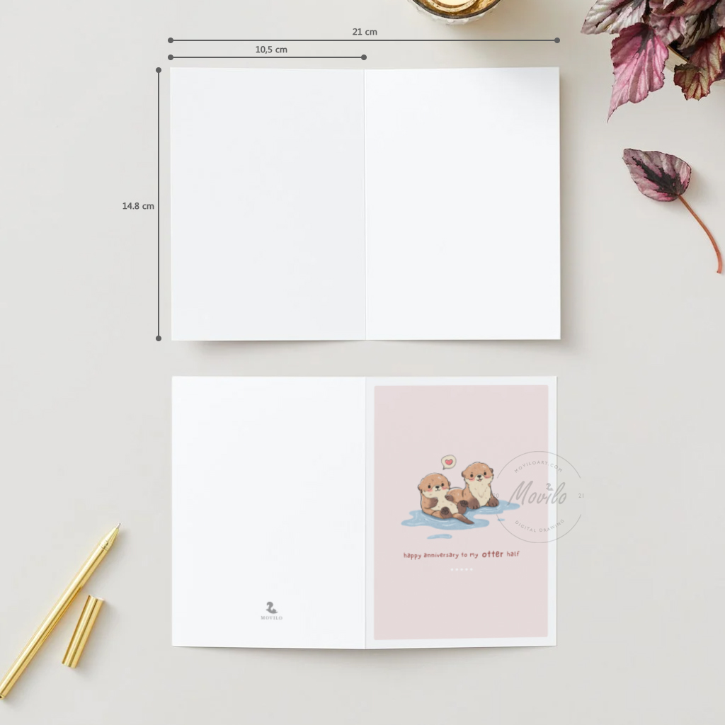 "Happy Anniversary to My Otter Half" Greeting Card