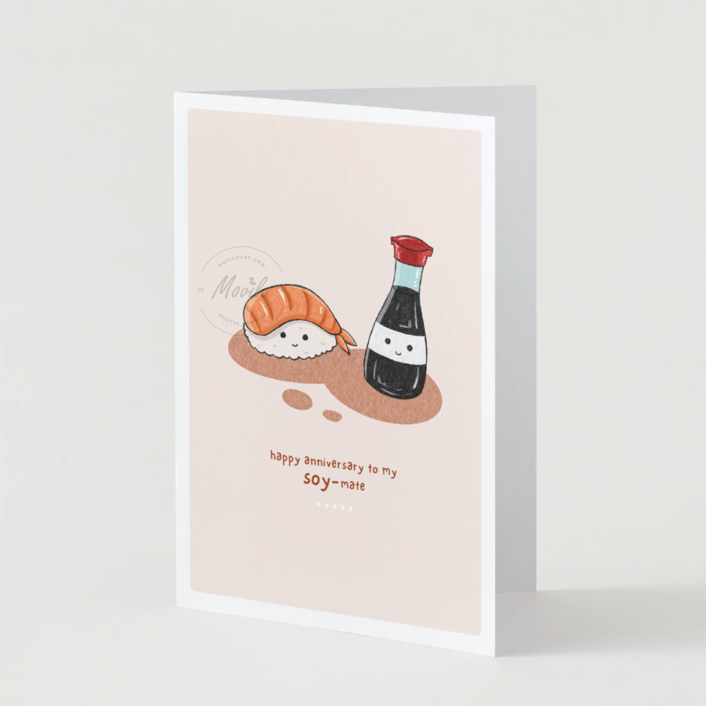 "Happy Anniversary to My Soymate" Greeting Card