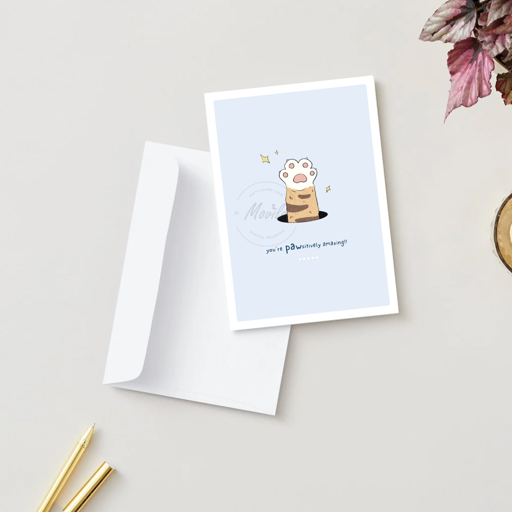 "You're Pawsitively Amazing" Greeting Card