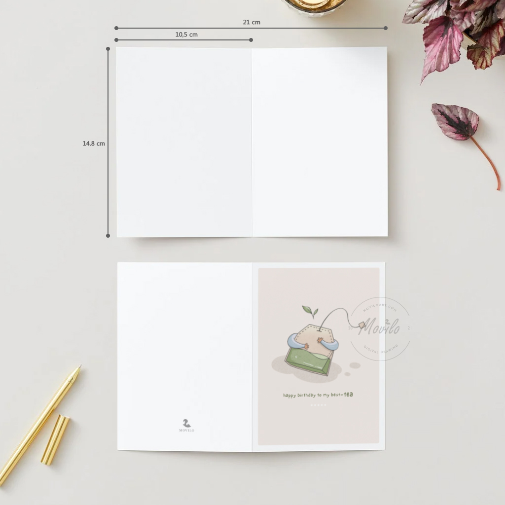 "Happy Birthday to My Best-Tea" Greeting Card