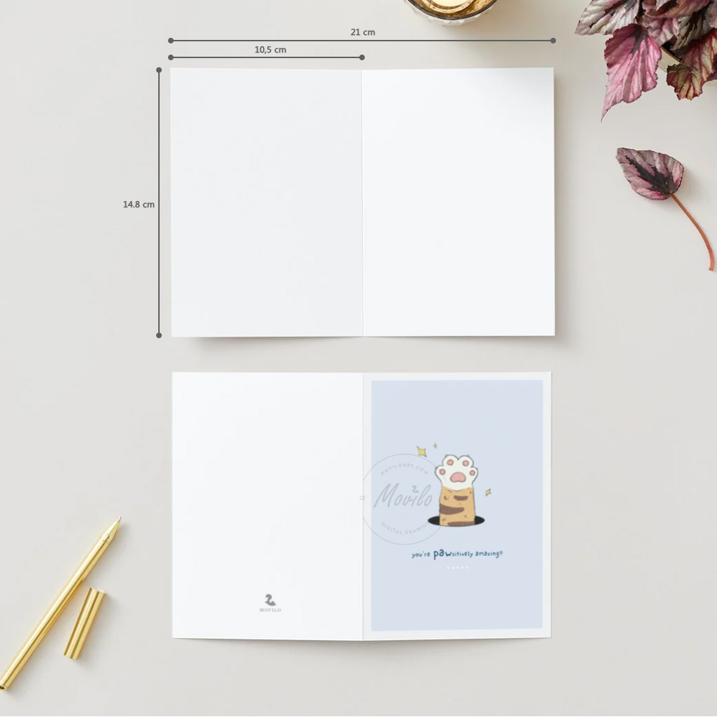 "You're Pawsitively Amazing" Greeting Card