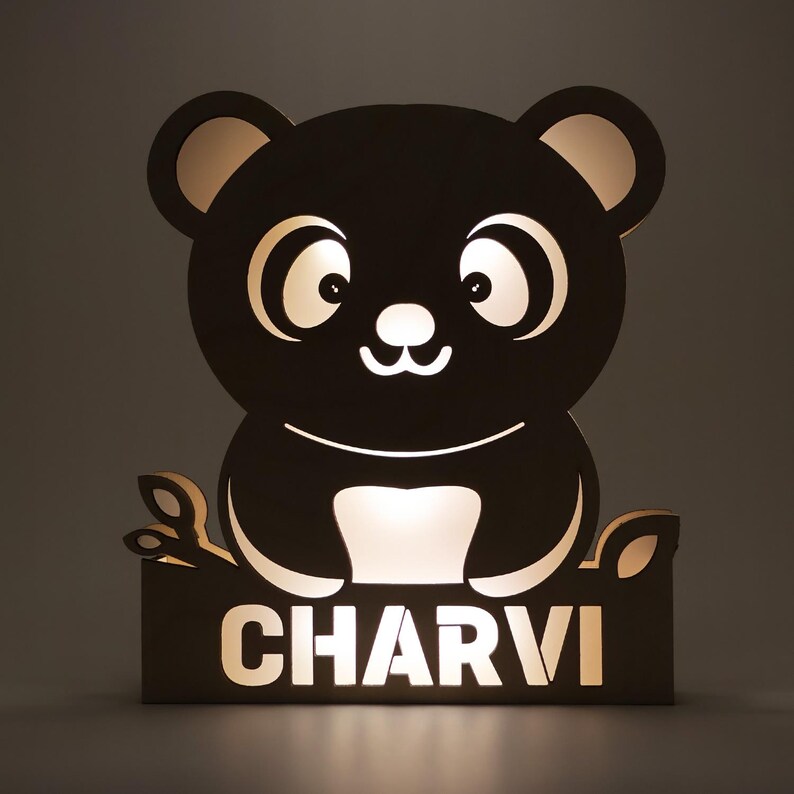 Personalized Panda Night Lamp