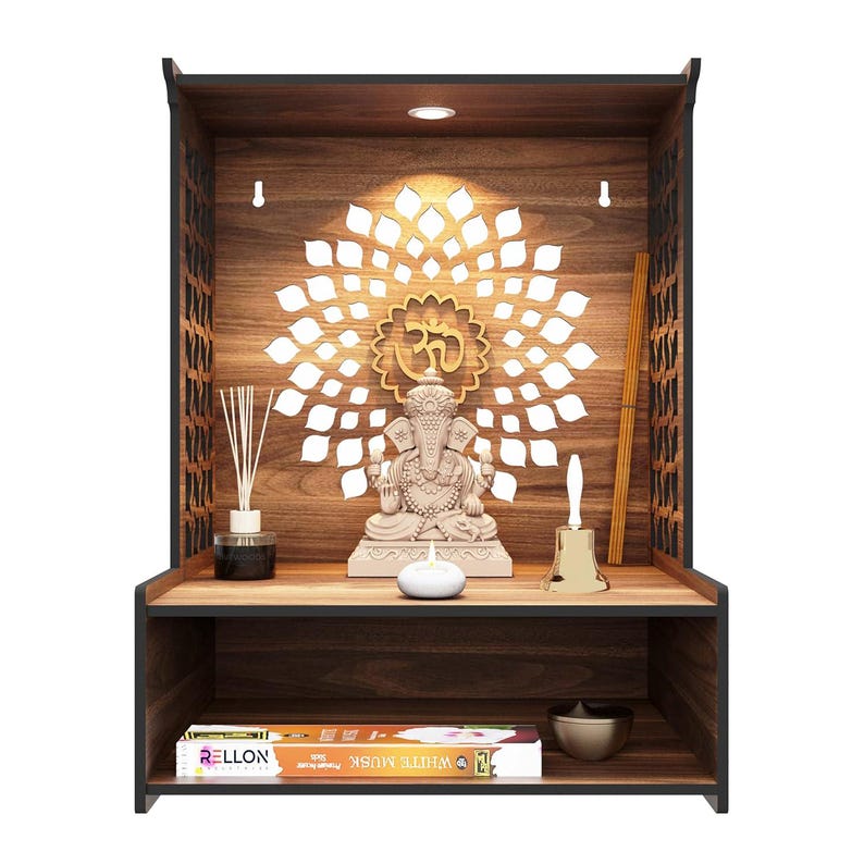 Wooden Wall-Mounted Mandir