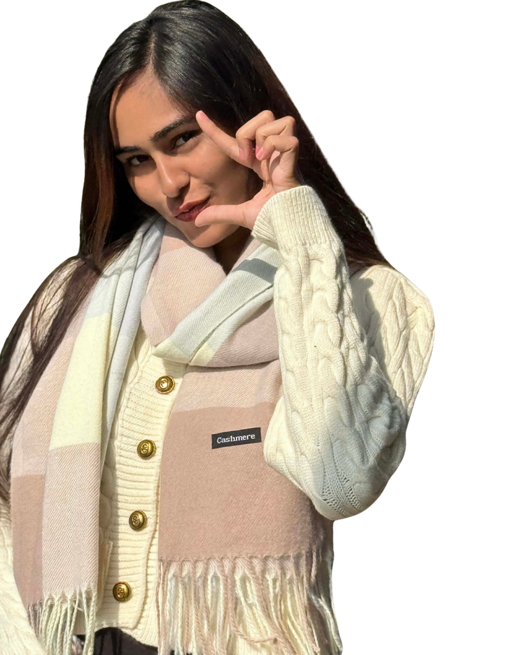 Cashmere Checkered Scarf