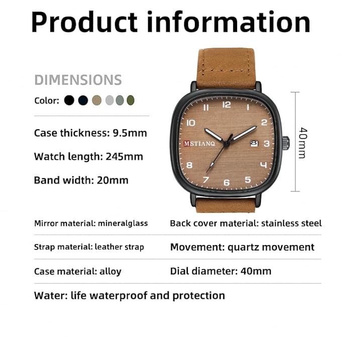Men’s Premium Leather Quartz Watch 